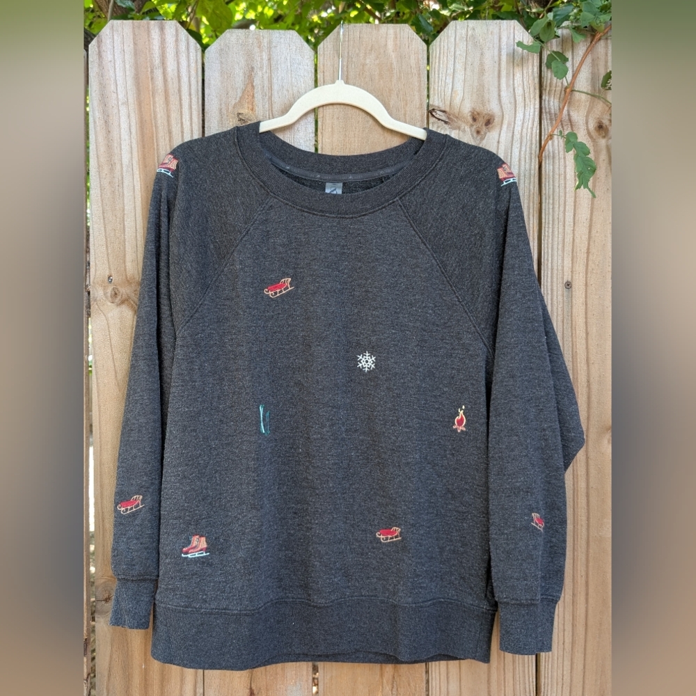 Lou & Grey Ski Lodge Cozy Cotton Terry Pullover Sweatshirt